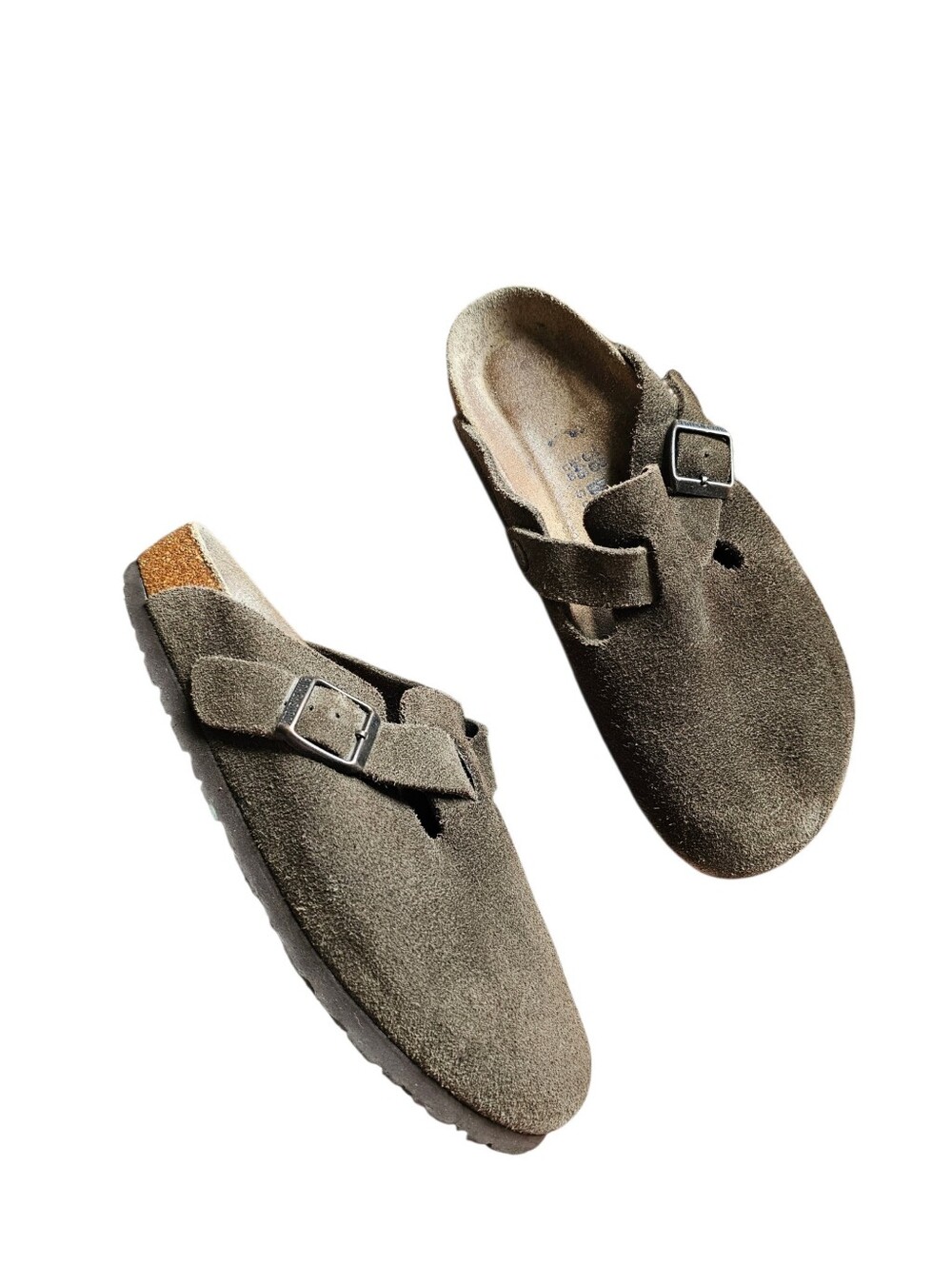 Birkenstock Suede Boston Clog Slip On Loafer Shoes Size 7 Womens